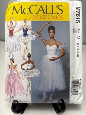 McCalls Costumes Pattern Ballet Dress Size 6 8 10 12 14 Uncut 2017